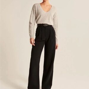 Sophisticated Black Wide Leg Women's Pants